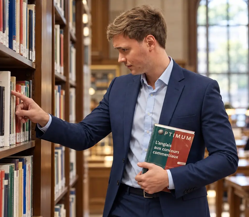 Shaun Artault, professeur d'anglais à Nantes, choisit un livre de préparation aux concours